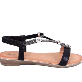 Fekete cirkónia szandál