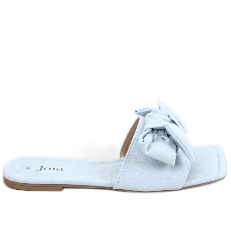 Kék papucs négyzet alakú talppal