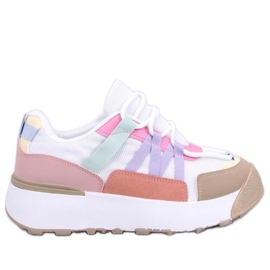 Női tornacipő magas talppal fehér