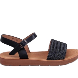 Fekete boho stílusú szandál Fekete boho stílusú szandál