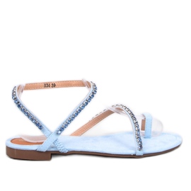Flip-flop szandál Ayless Blue cirkóniákkal - Inello kék