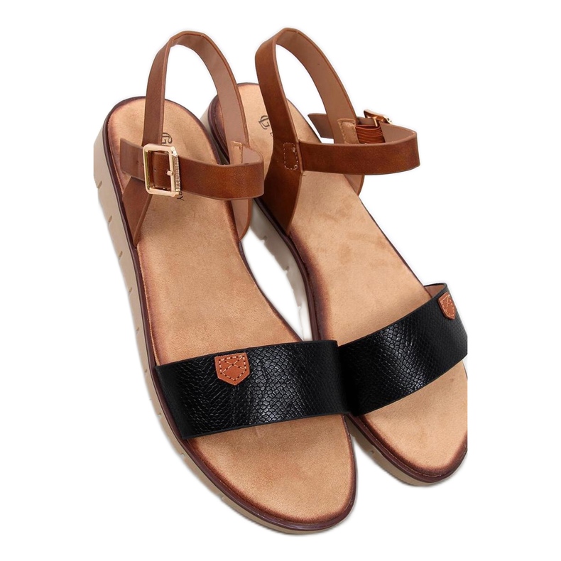 Fekete női szandál