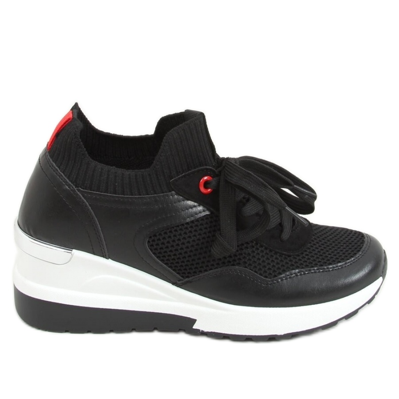 Fenix ​​​​fekete ék alakú tornacipő - Inello