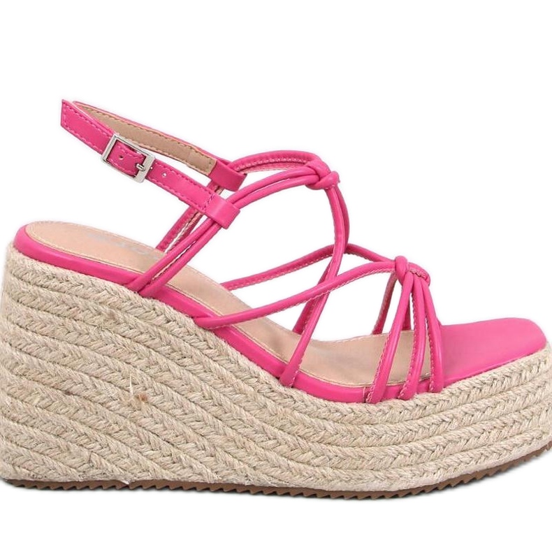 Pascai Fuchsia ékes espadrille szandál - Inello rózsaszín Pascai Fuchsia ékes espadrille szandál - Inello rózsaszín