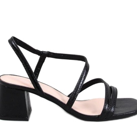 Cudini Fekete magas sarkú szandál - Inello