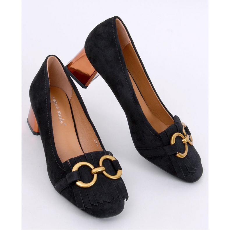 Weinn Fekete réz sarokpumpák - Inello