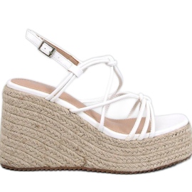 Pascai White Wedge espadrill szandál - Inello fehér Pascai White Wedge espadrill szandál - Inello fehér