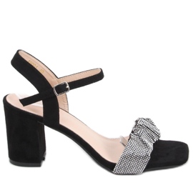 Dash Fekete széles sarkú szandál - Inello