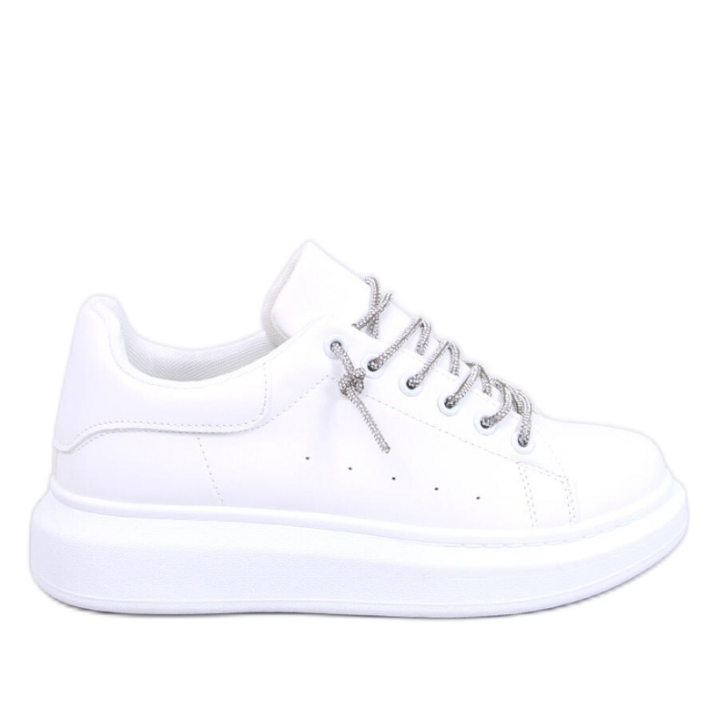 Kristályfűzős tornacipő Series WHITE/EZÜST - Inello fehér