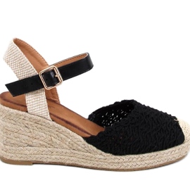 Morelli Fekete espadrille ékszandál - Inello Morelli Fekete espadrille ékszandál - Inello