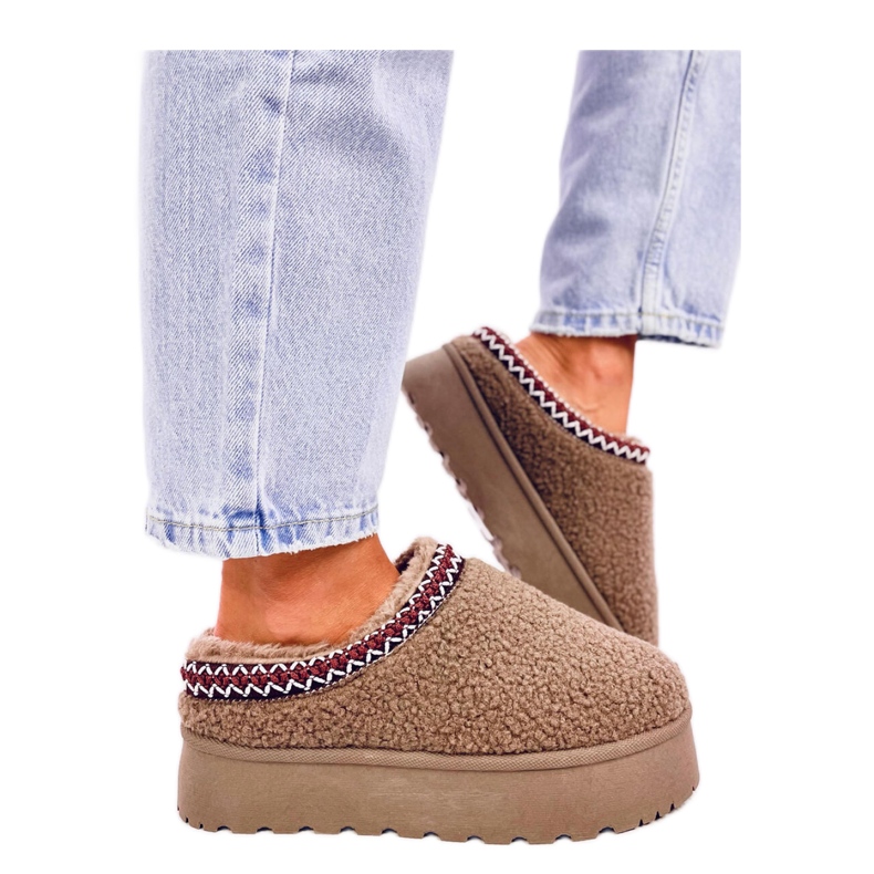 Lamb Khaki rövid hócsizma báránybőrrel - Inello barna