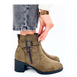 Klasszikus magas sarkú bokacsizma Irving Green - Inello zöld Klasszikus magas sarkú bokacsizma Irving Green - Inello zöld