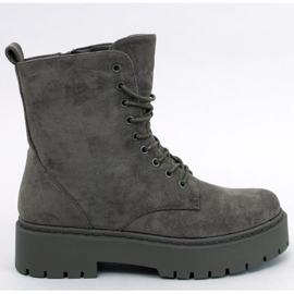 Burse Green fűzős platform bokacsizma - Inello zöld