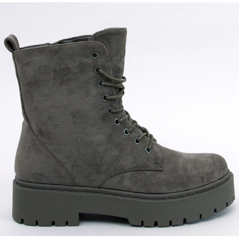 Burse Green fűzős platform bokacsizma - Inello zöld