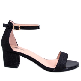Costello Fekete magas sarkú szandál - Inello
