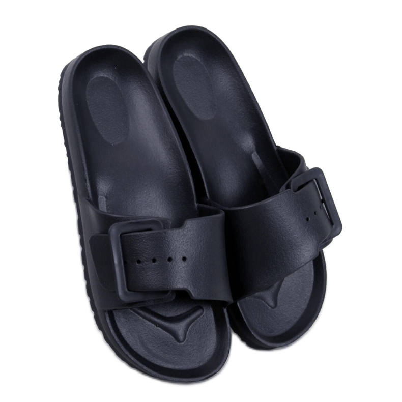 Szandál Gumi flip-flop csattal Romero Black - Inello fekete