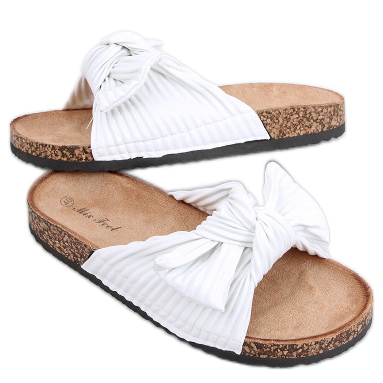 Moss Fehér parafa flip-flop szandál - Inello