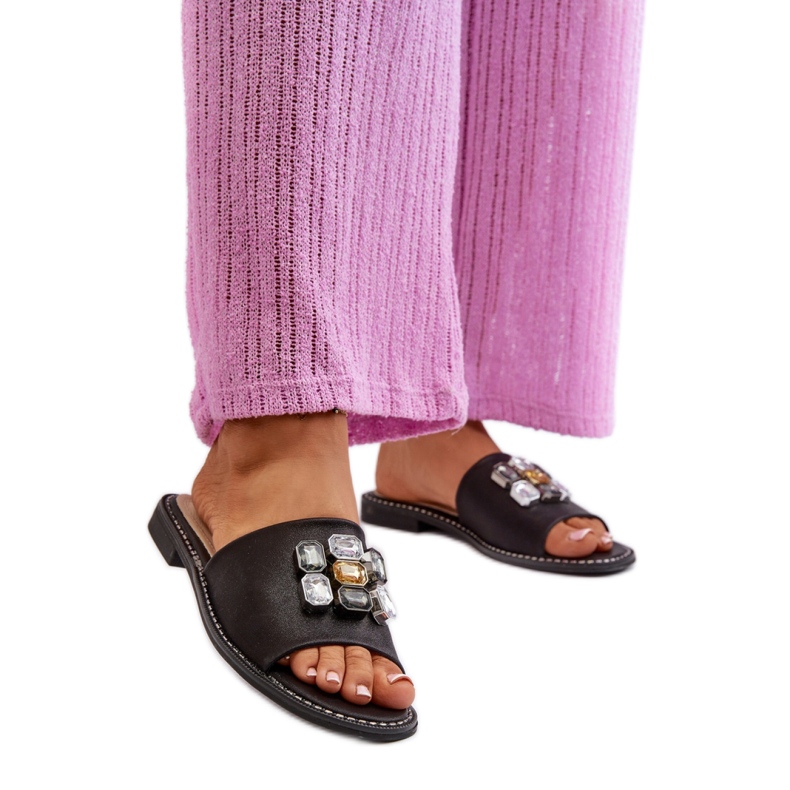 Step in style Szandál papucs S.Barski KV27-031 fekete - Lépjen stílusosan