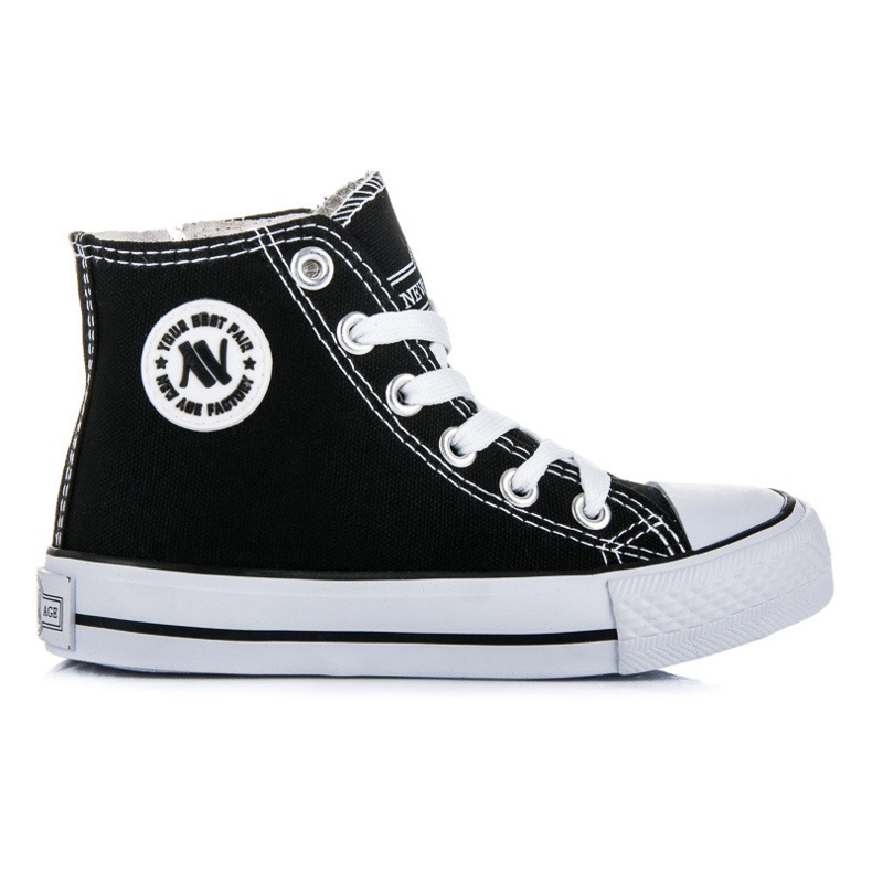 New Age Gyerek cipők cipzárral fekete