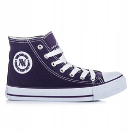 New Age Kötött magas cipők lila