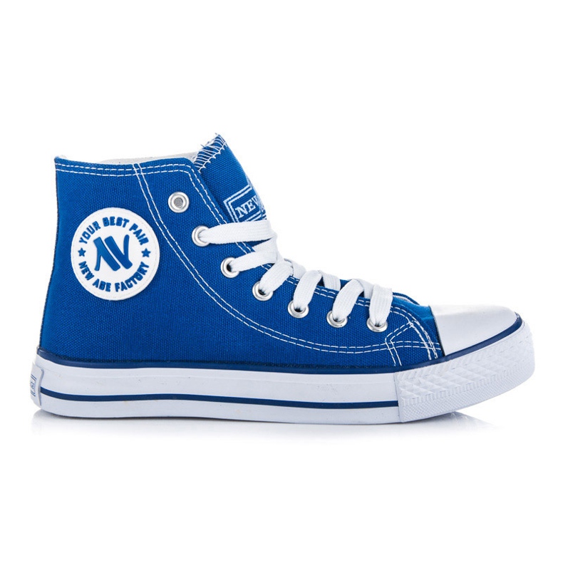 New Age Kötett magas tornacipő kék