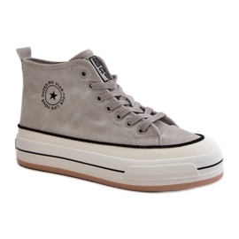 Hőszigetelt női tornacipő a Big Star platformon szürke