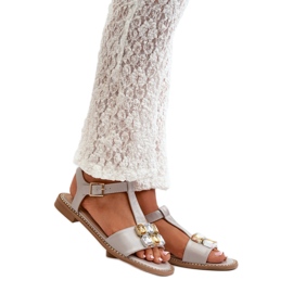 S. BARSKI Női szandál dekoratív részletekkel S.Barski bézs S. BARSKI Női szandál dekoratív részletekkel S.Barski bézs