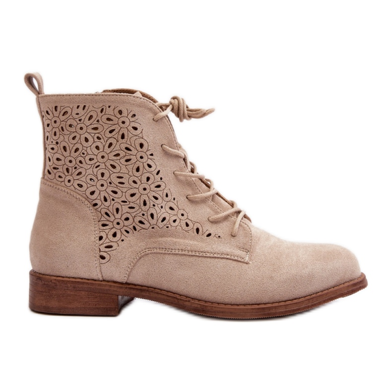 Csizma áttört felsőrésszel S.Barski Light Beige bézs