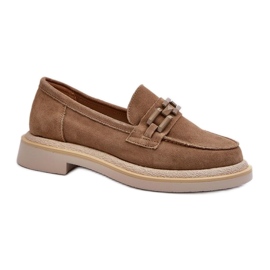 S.Barski Barna női lapos mokaszinok