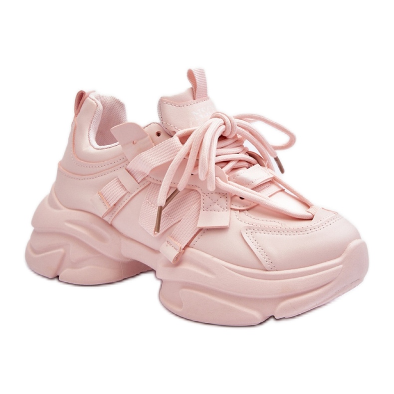 Rózsaszín sportcipő masszív talppal