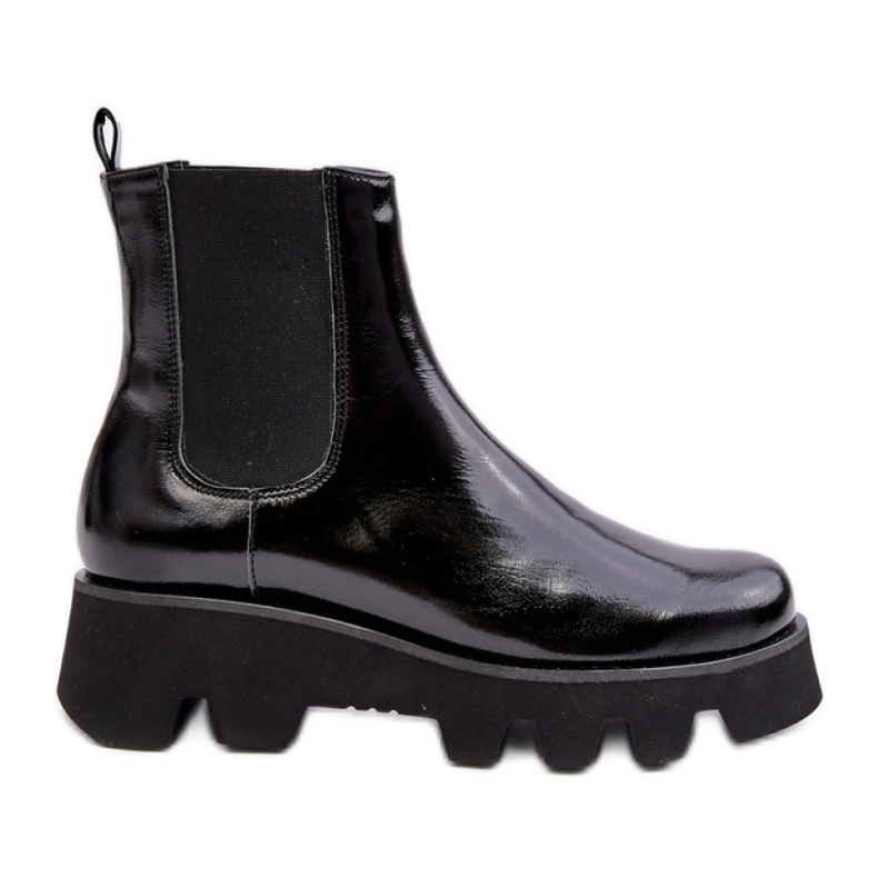 Laura Messi Fekete női lapos bokacsizma