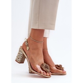 Step in style Szandál Modell S.Barski MR38-356 Gold - Lépjen stílusosan sárga