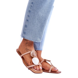 Velúr papucs bézs díszítéssel Velúr papucs bézs díszítéssel