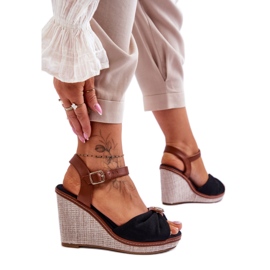 Női fekete ékszandál