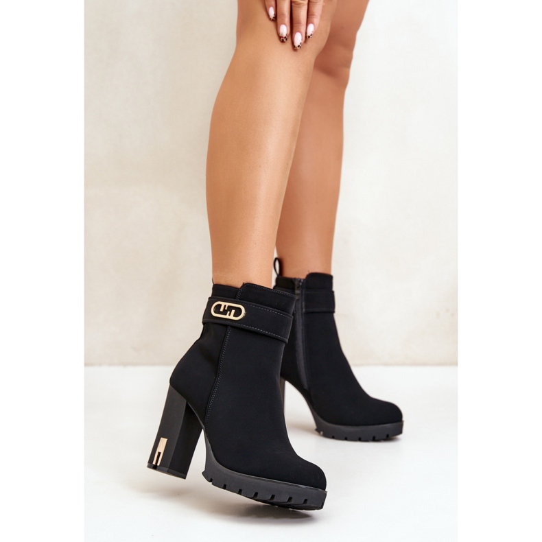 Step in style Narielis 3089 fekete modell csizma - Lépj stílusosan