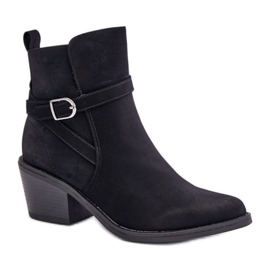 Fekete magas sarkú cowboy csizma