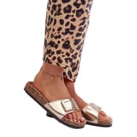 Step in style Szandál papucs Elleriome 24SD21-7216 arany modell - Lépj stílusosan sárga