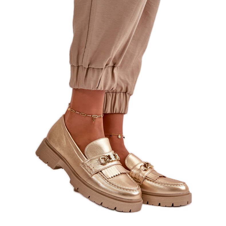 Step in style Mokaszinok Zanita GQ8-010 Gold - Lépj stílusosan sárga