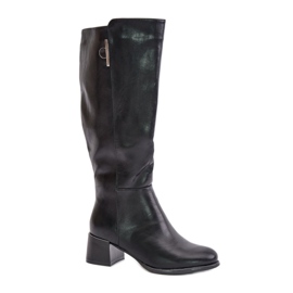 Step in style Izanae RMR2481-3 modell fekete bőrcsizma - Lépjen stílusosan