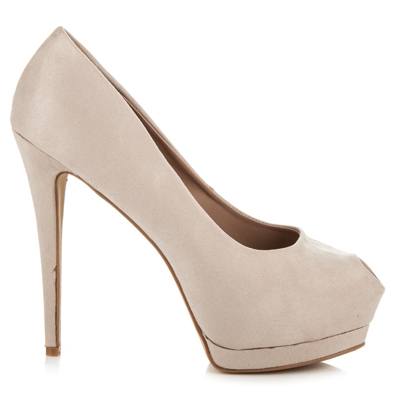 Vices Nyitott orrú velúr sarok barna