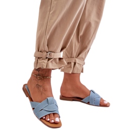 Step in style Szandál papucs Aversa W-112 Világoskék - Lépjen stílusosan