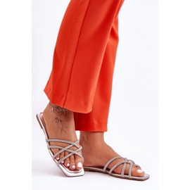 Step in style Leomi 5628-2 CLA-1 ezüst szandál papucs - Lépj stílusosan szürke