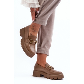 Step in style Cipők Modell Peuria 2644-3 Khaki Leather - Lépjen stílusosan bézs