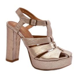 Step in style Maciejka 06050-25 arany szandál - Lépjen stílusosan sárga