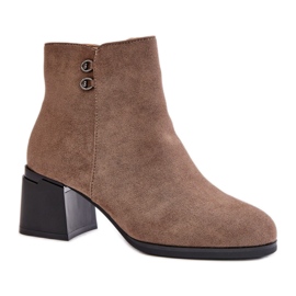 Step in style Csizma Model Tinamar ZY202-1 Dark Beige - Lépj stílusosan bézs