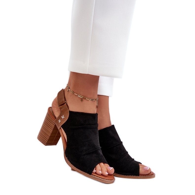 Step in style Rosca 24SD35-7184 modell szandál fekete - Lépjen stílusosan