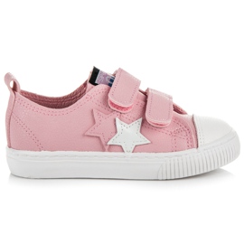 L&H Tépőzáras cipők ekológikus bőrrel rózsaszín L&H Tépőzáras cipők ekológikus bőrrel rózsaszín