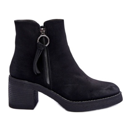Step in style Csizma Model Limoso M706 Black Suede - Lépjen stílusosan fekete
