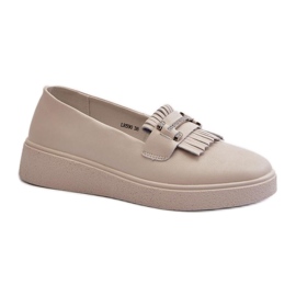 Step in style S.Barski LR590 bézs mokaszin modell - Lépj stílusosan