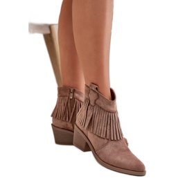 S.Barski Barna női bokacsizma